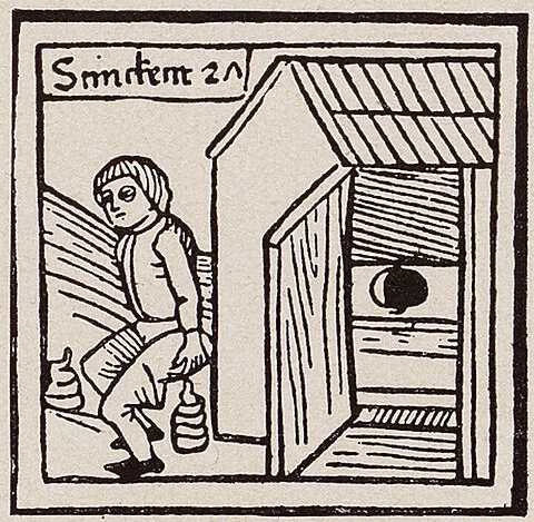Illustration af latrin.